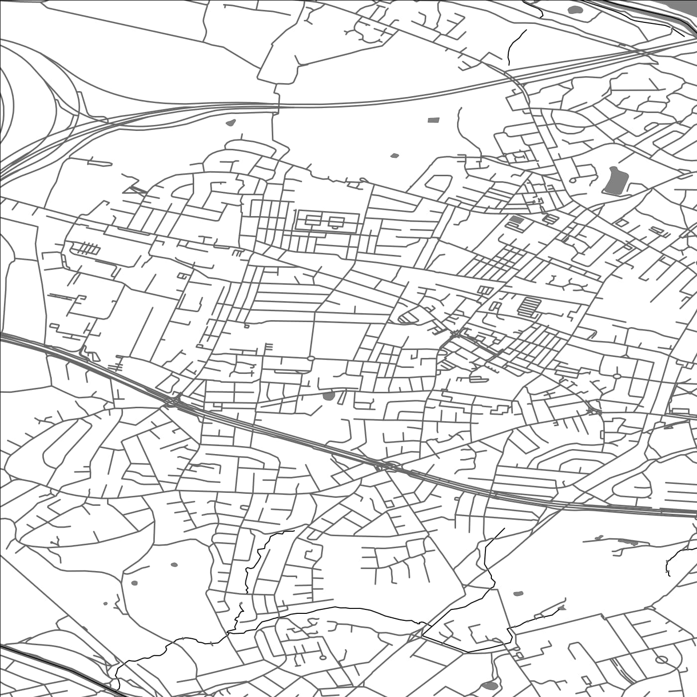 ROAD MAP OF SWINTON, UNITED KINGDOM BY MAPBAKES