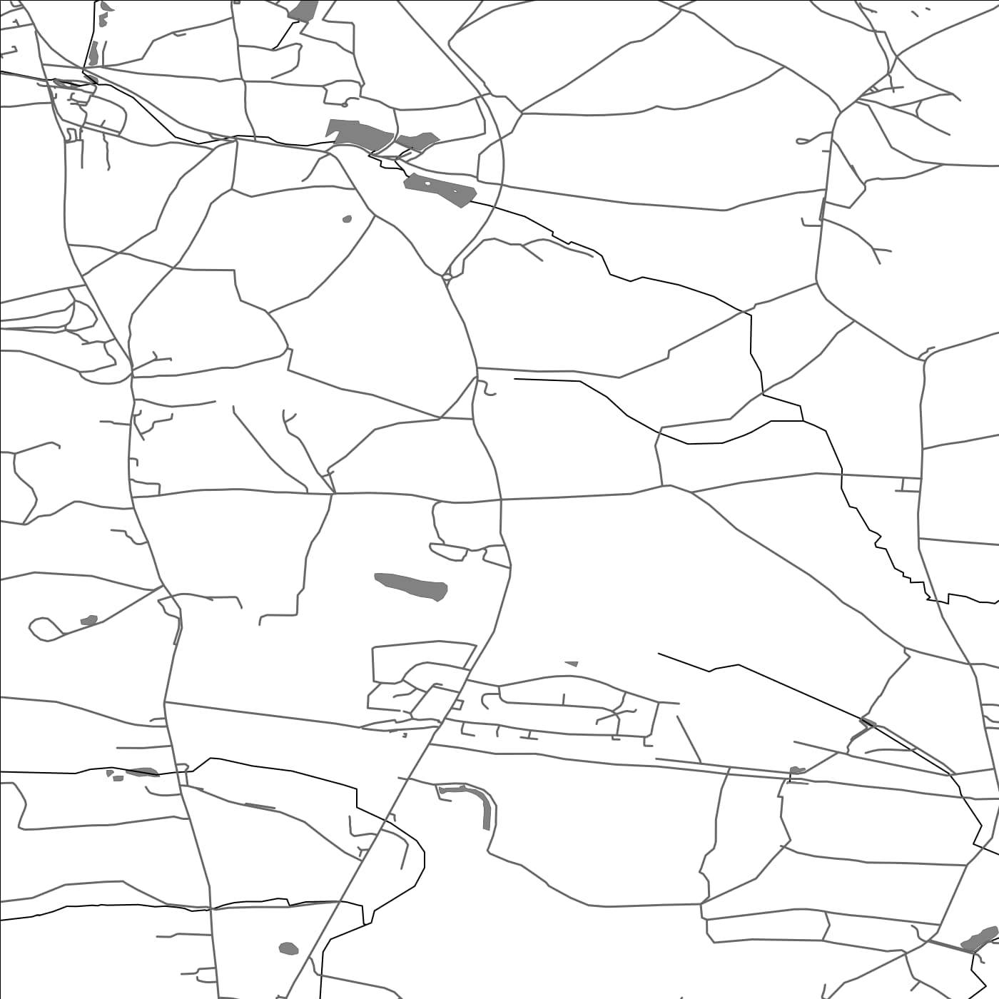 ROAD MAP OF TANDRIDGE, UNITED KINGDOM BY MAPBAKES