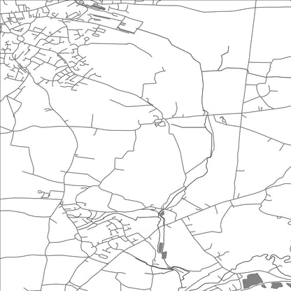 ROAD MAP OF TATWORTH AND FORTON, UNITED KINGDOM BY MAPBAKES