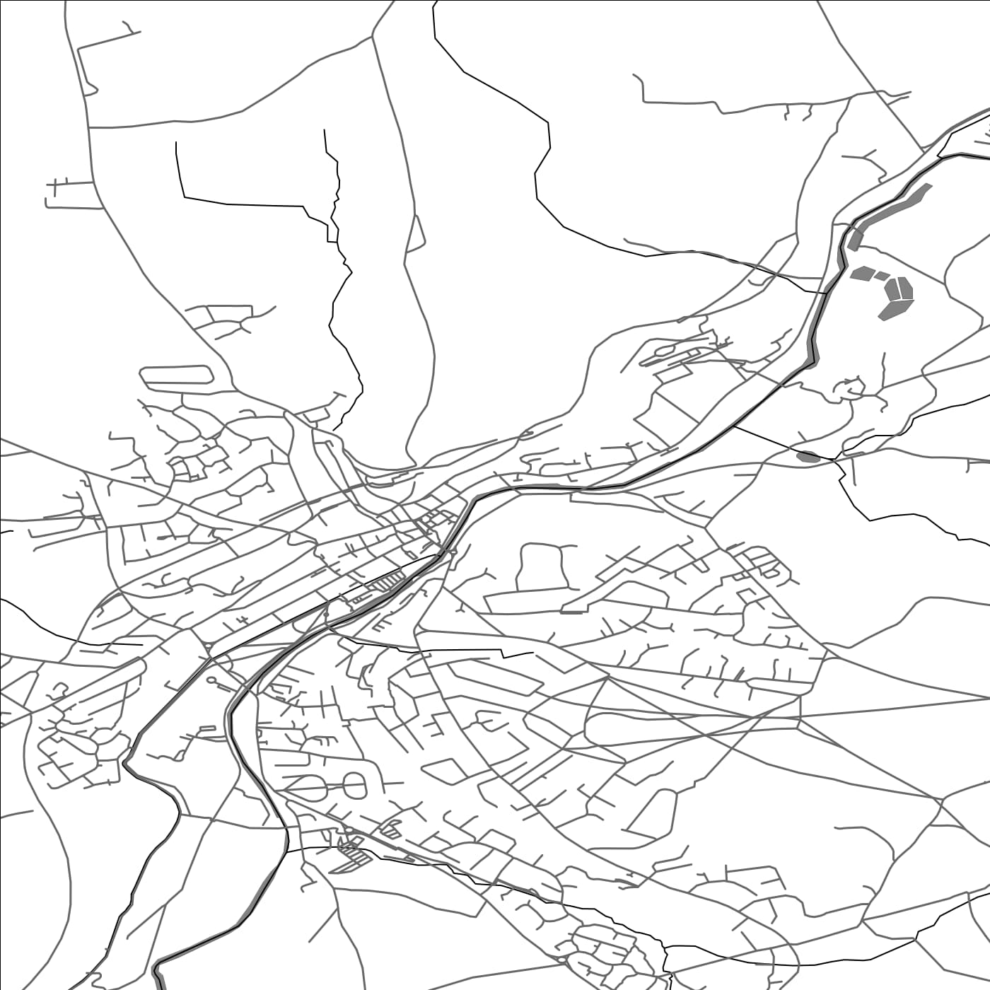 ROAD MAP OF TAVISTOCK, UNITED KINGDOM BY MAPBAKES