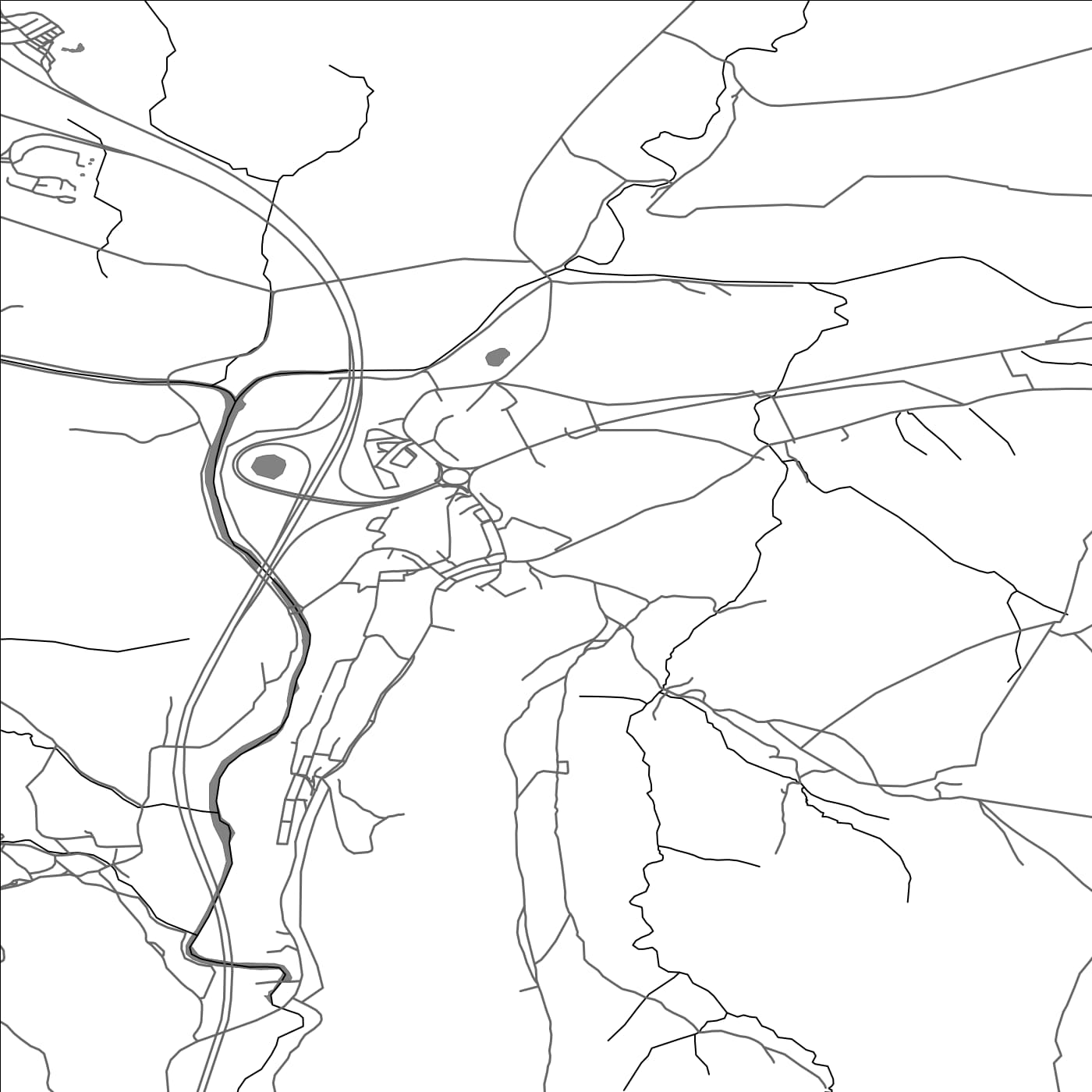 ROAD MAP OF TEBAY, UNITED KINGDOM BY MAPBAKES