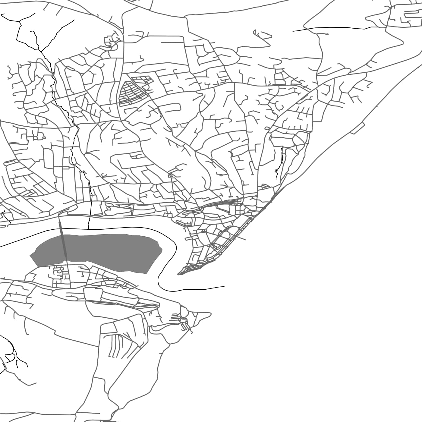 ROAD MAP OF TEIGNMOUTH, UNITED KINGDOM BY MAPBAKES