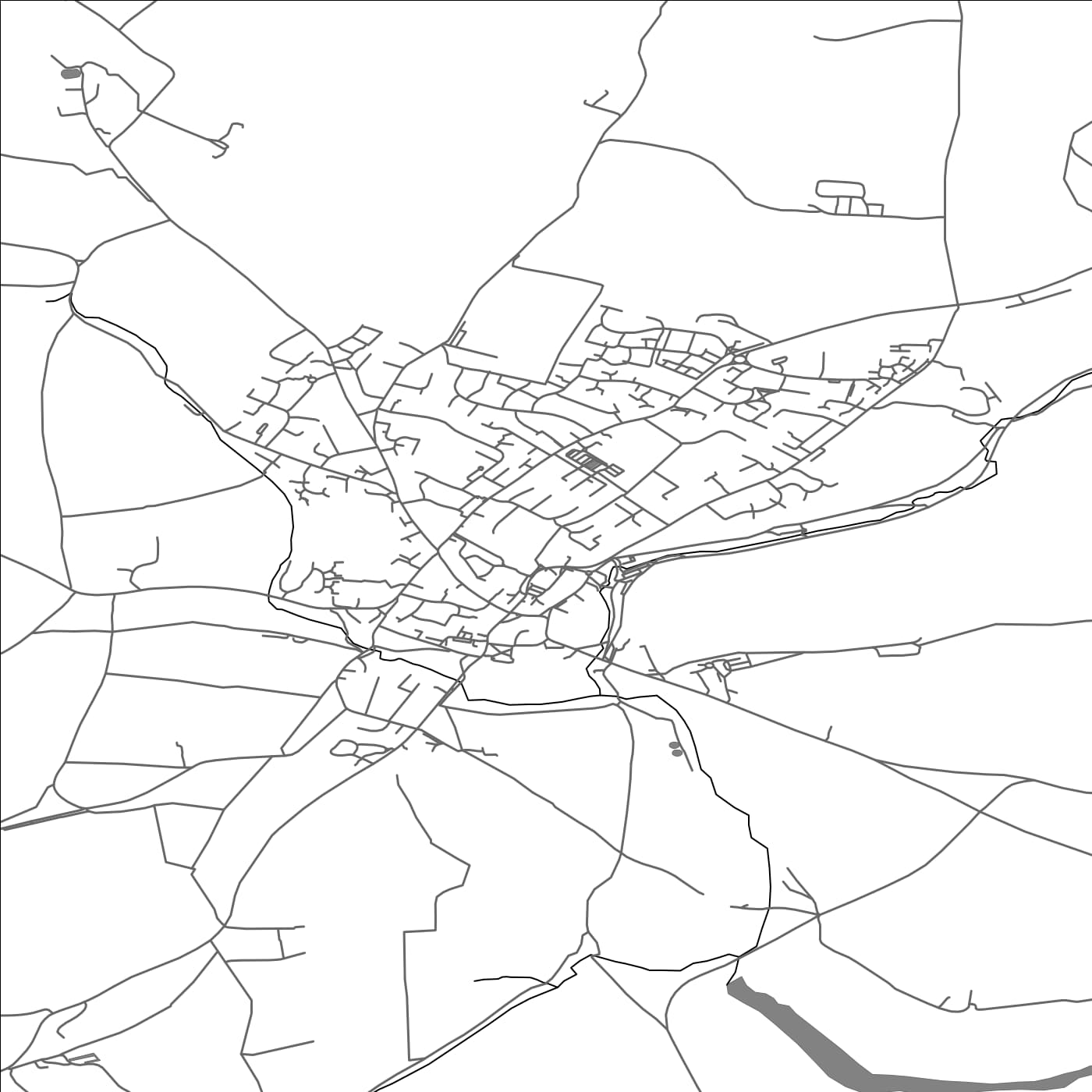 ROAD MAP OF TETBURY, UNITED KINGDOM BY MAPBAKES