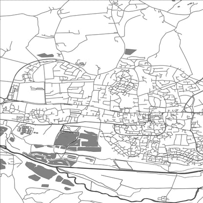 ROAD MAP OF THATCHAM, UNITED KINGDOM BY MAPBAKES