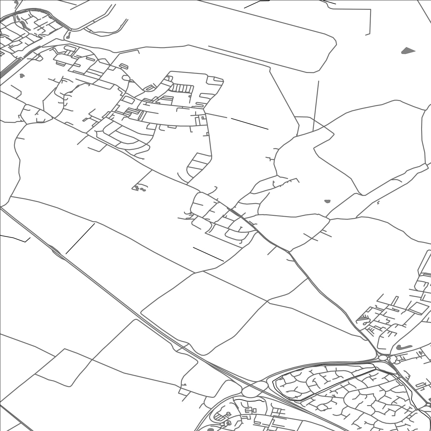 ROAD MAP OF THE STUKELEYS, UNITED KINGDOM BY MAPBAKES