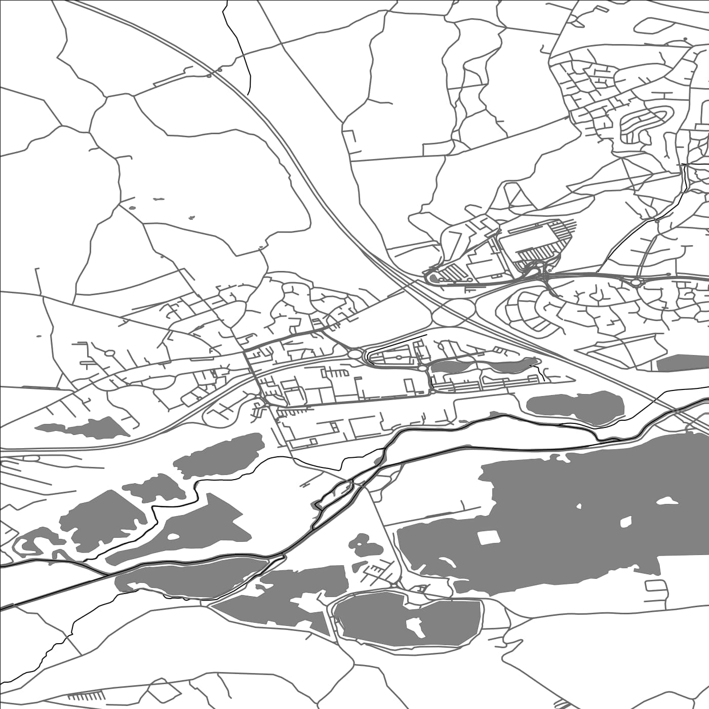 ROAD MAP OF THEALE, UNITED KINGDOM BY MAPBAKES