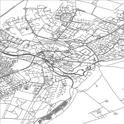 ROAD MAP OF THETFORD, UNITED KINGDOM BY MAPBAKES