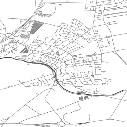 ROAD MAP OF THORNE, UNITED KINGDOM BY MAPBAKES