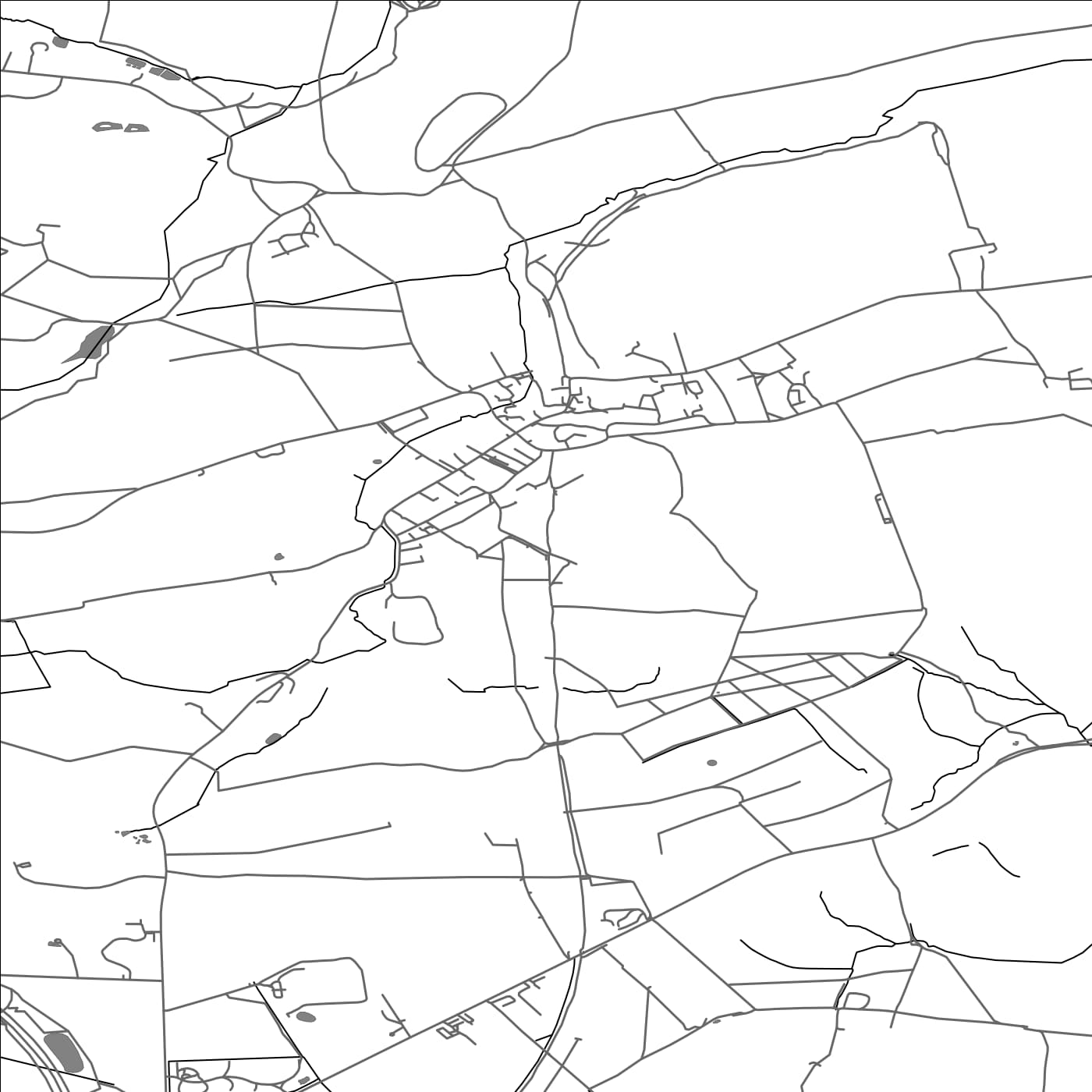 ROAD MAP OF THORNER, UNITED KINGDOM BY MAPBAKES