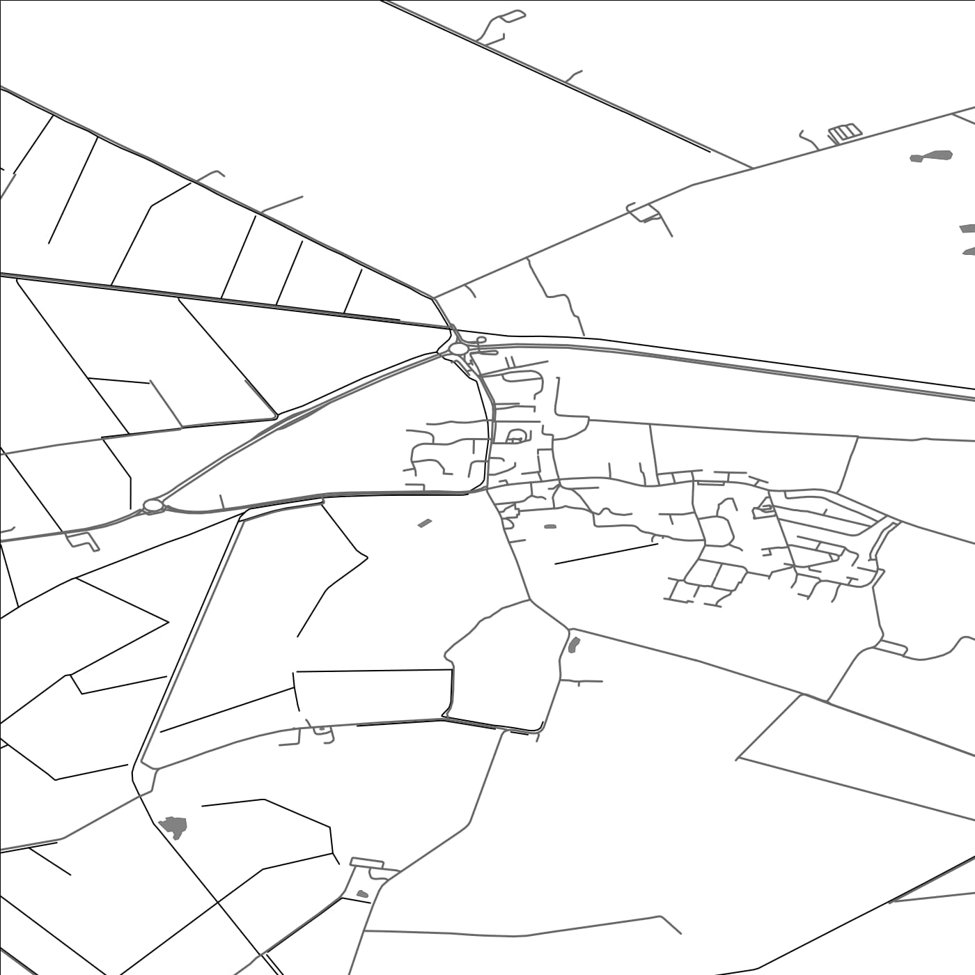 ROAD MAP OF THORNEY, UNITED KINGDOM BY MAPBAKES