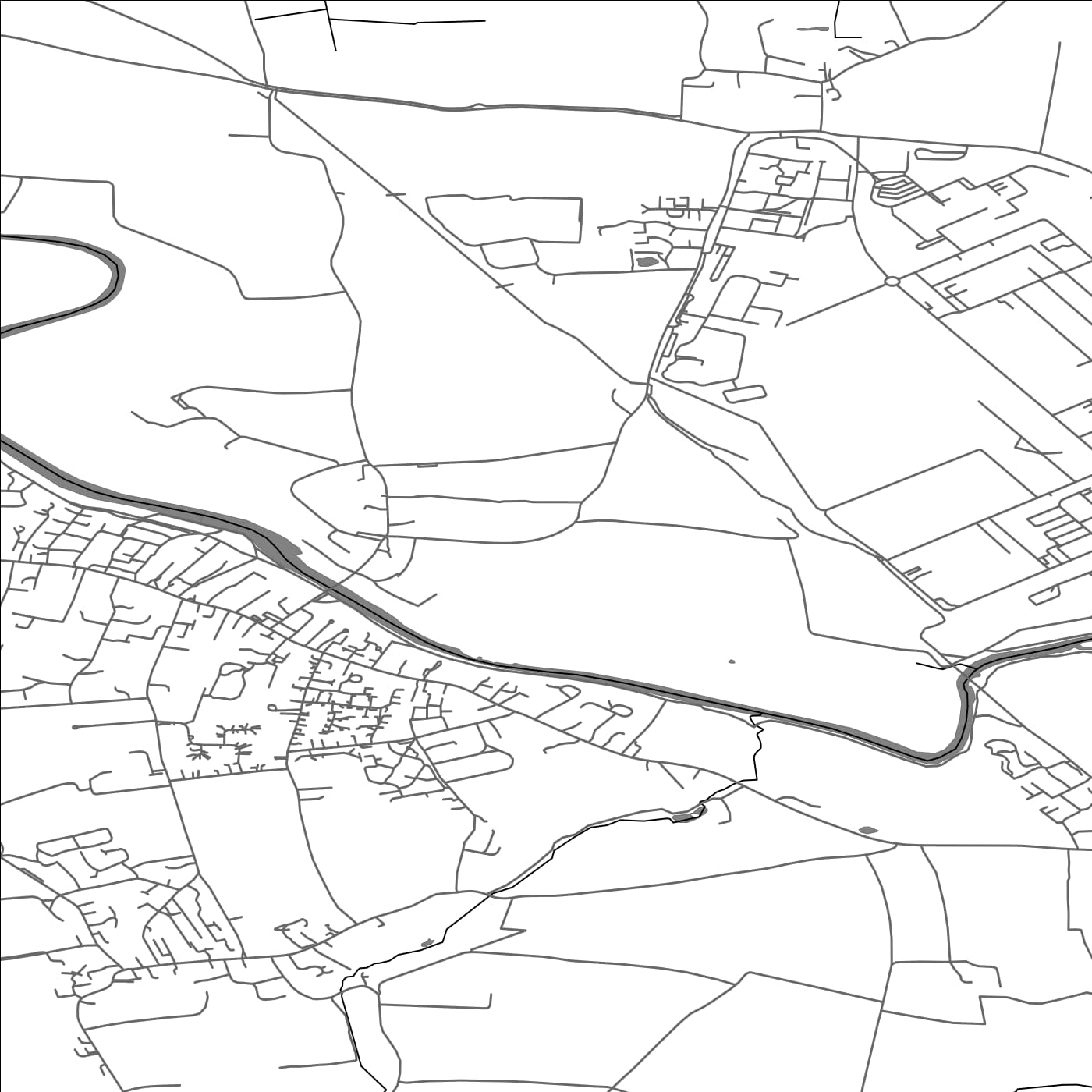 ROAD MAP OF THORP ARCH, UNITED KINGDOM BY MAPBAKES