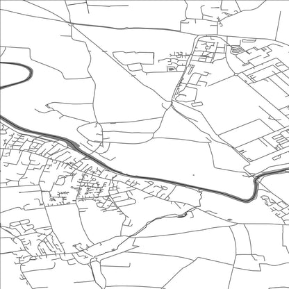 ROAD MAP OF THORP ARCH, UNITED KINGDOM BY MAPBAKES