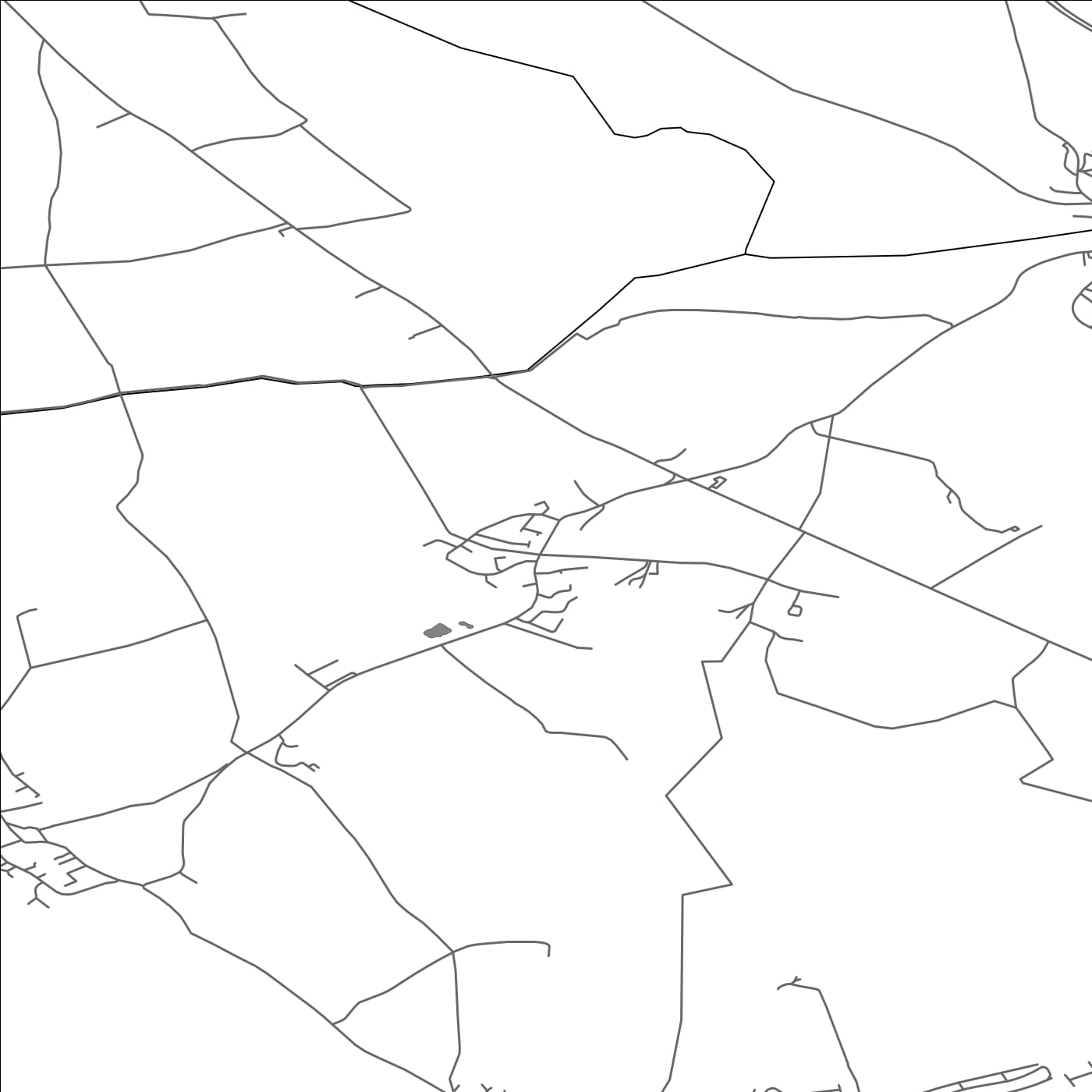 ROAD MAP OF THORPE AUDLIN, UNITED KINGDOM BY MAPBAKES