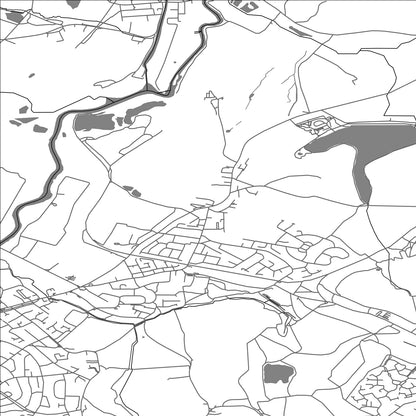 ROAD MAP OF THRYBERGH, UNITED KINGDOM BY MAPBAKES