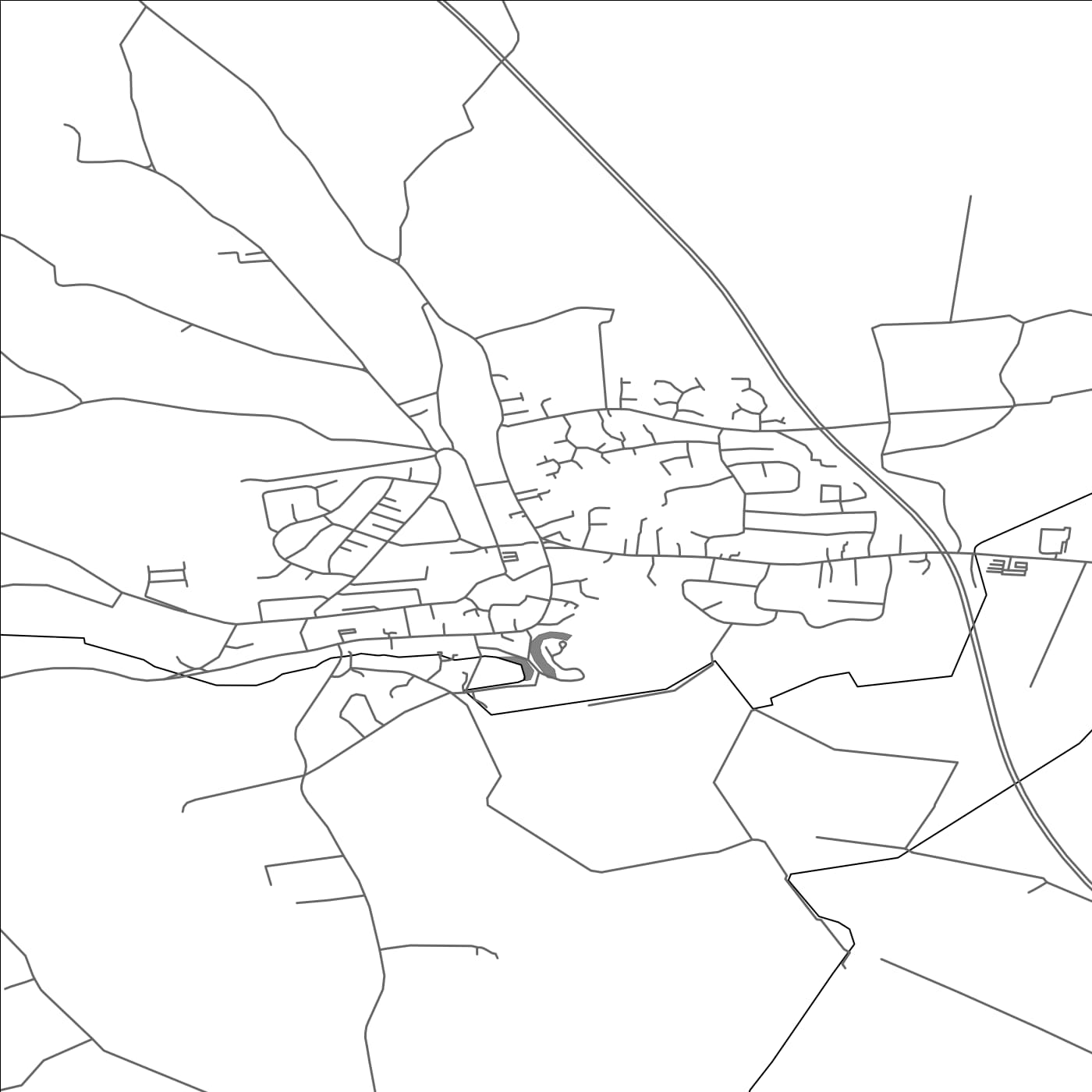 ROAD MAP OF TICKHILL, UNITED KINGDOM BY MAPBAKES