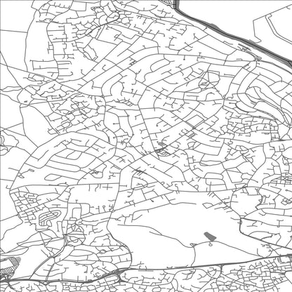 ROAD MAP OF TILEHURST, UNITED KINGDOM BY MAPBAKES