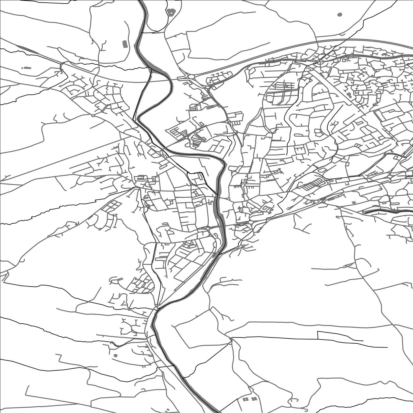 ROAD MAP OF TIVERTON, UNITED KINGDOM BY MAPBAKES