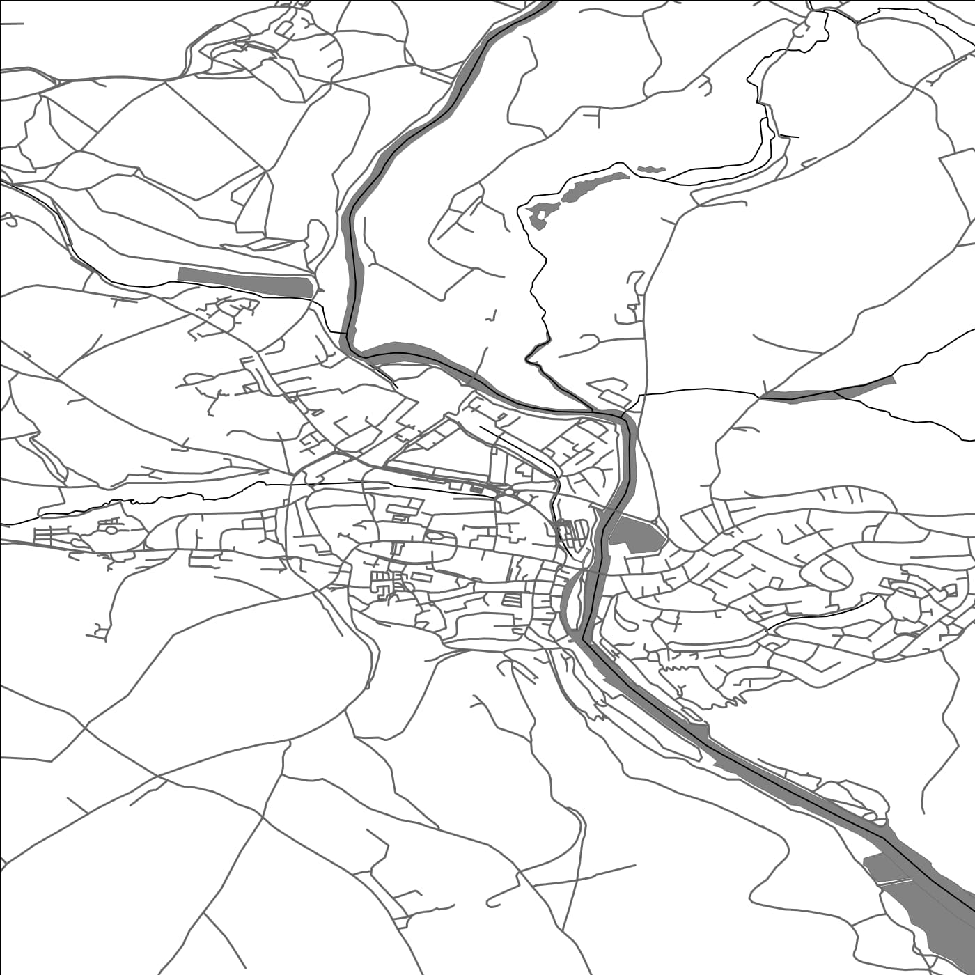 ROAD MAP OF TOTNES, UNITED KINGDOM BY MAPBAKES