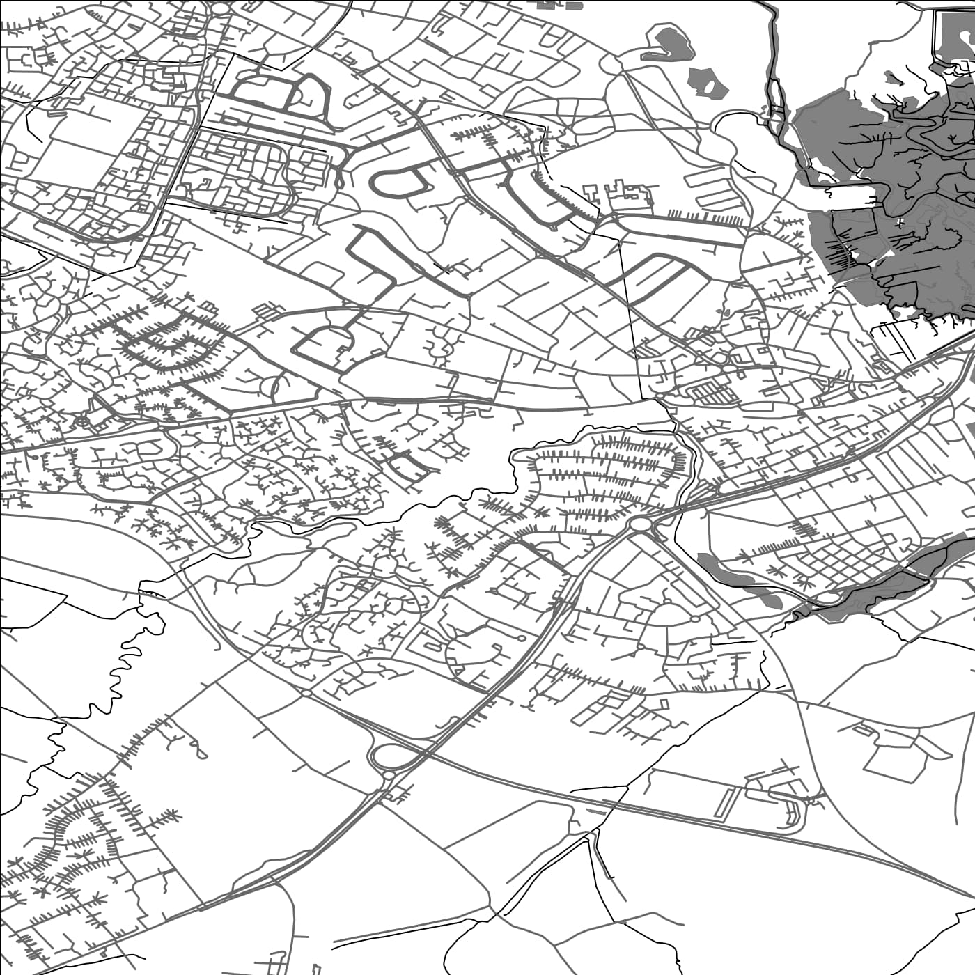 ROAD MAP OF TOTTON AND ELING, UNITED KINGDOM BY MAPBAKES