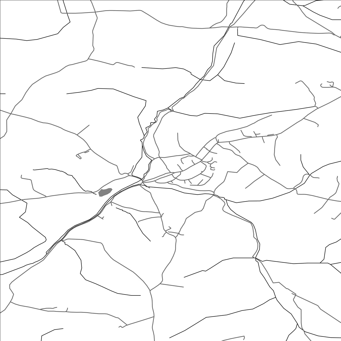 ROAD MAP OF TREGONEY, UNITED KINGDOM BY MAPBAKES