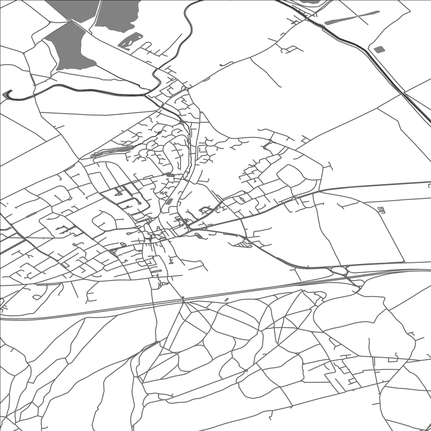 ROAD MAP OF TRING, UNITED KINGDOM BY MAPBAKES