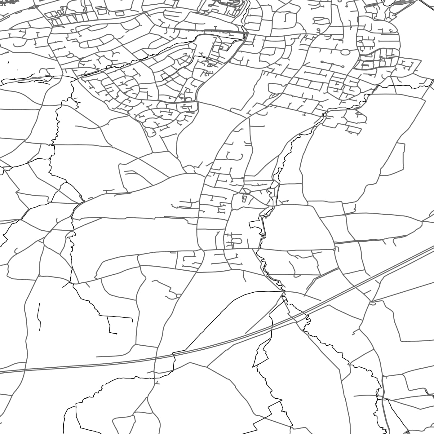 ROAD MAP OF TRULL, UNITED KINGDOM BY MAPBAKES