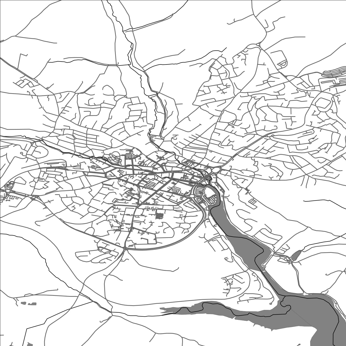 ROAD MAP OF TRURO, UNITED KINGDOM BY MAPBAKES