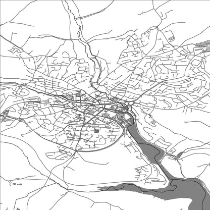 ROAD MAP OF TRURO, UNITED KINGDOM BY MAPBAKES