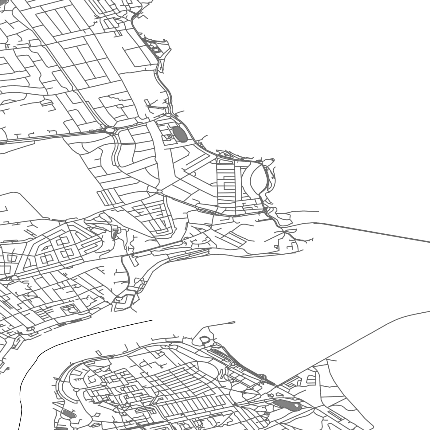 ROAD MAP OF TYNEMOUTH, UNITED KINGDOM BY MAPBAKES