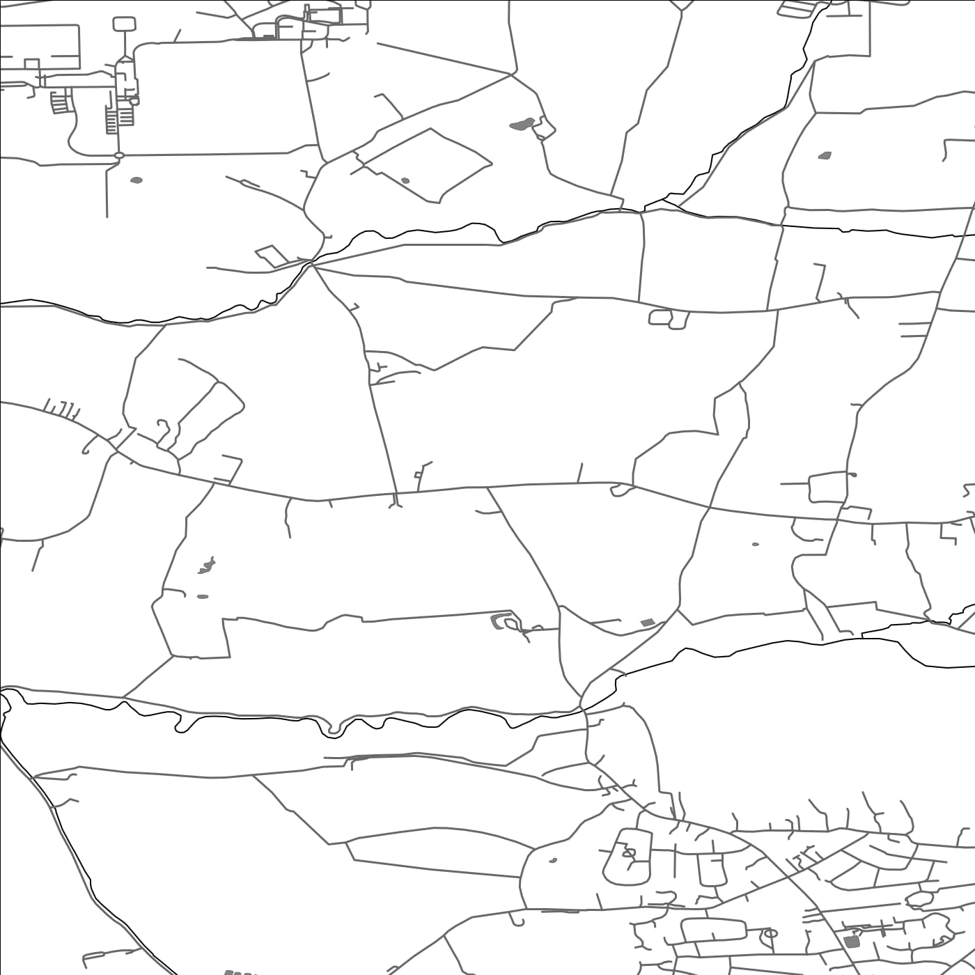 ROAD MAP OF ULNES WALTON, UNITED KINGDOM BY MAPBAKES