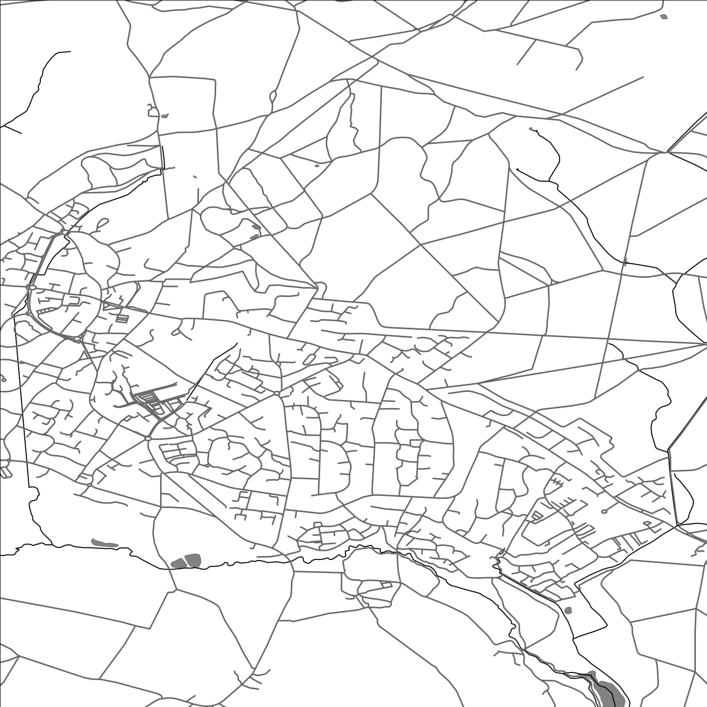 ROAD MAP OF VERWOOD, UNITED KINGDOM BY MAPBAKES