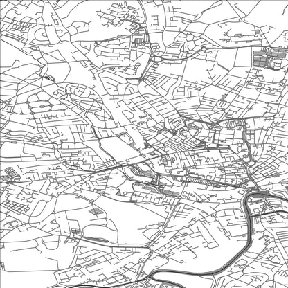 ROAD MAP OF WAKEFIELD, UNITED KINGDOM BY MAPBAKES