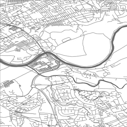 ROAD MAP OF WALTON LE DALE, UNITED KINGDOM BY MAPBAKES