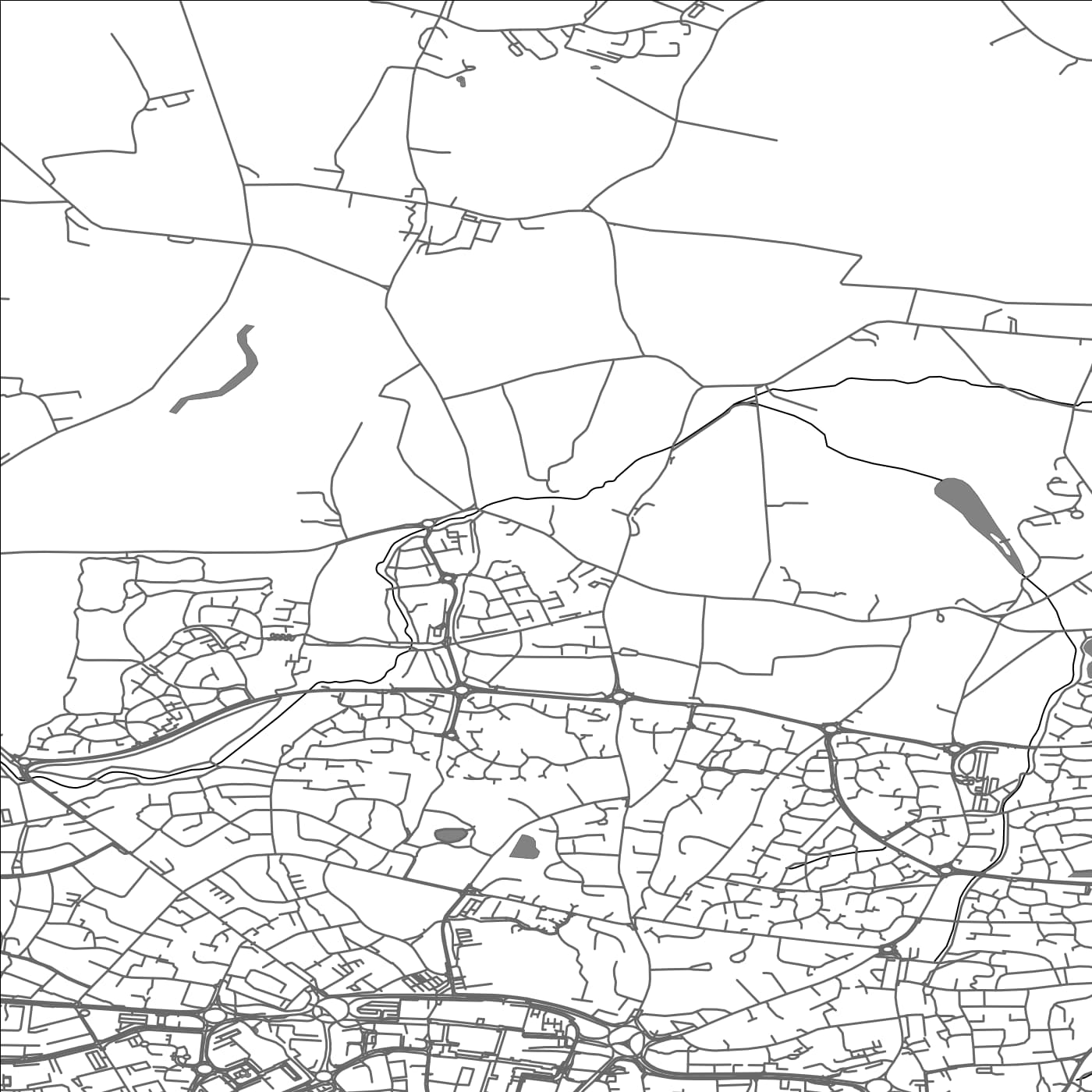 ROAD MAP OF WARFIELD, UNITED KINGDOM BY MAPBAKES