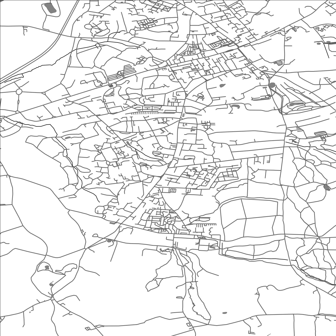 ROAD MAP OF WARLEY, UNITED KINGDOM BY MAPBAKES