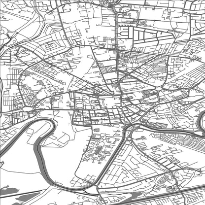 ROAD MAP OF WARRINGTON, UNITED KINGDOM BY MAPBAKES