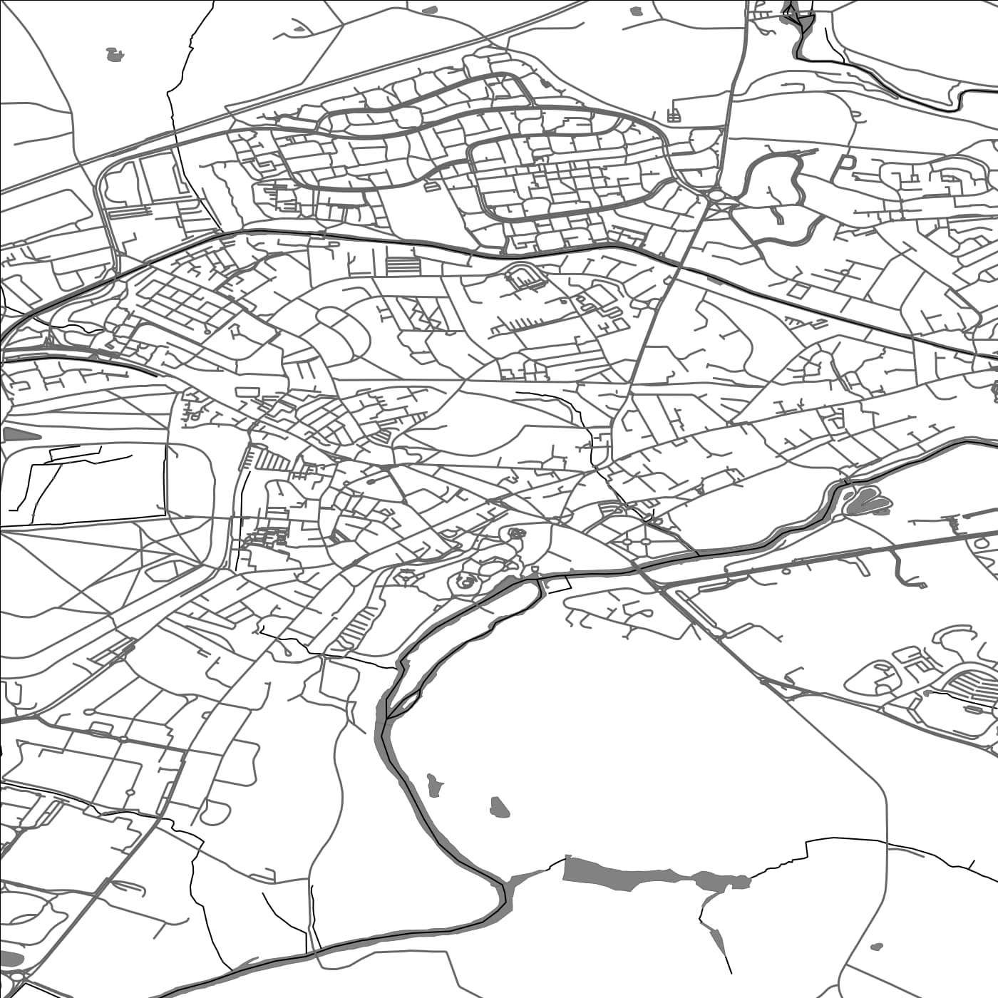 ROAD MAP OF WARWICK, UNITED KINGDOM BY MAPBAKES