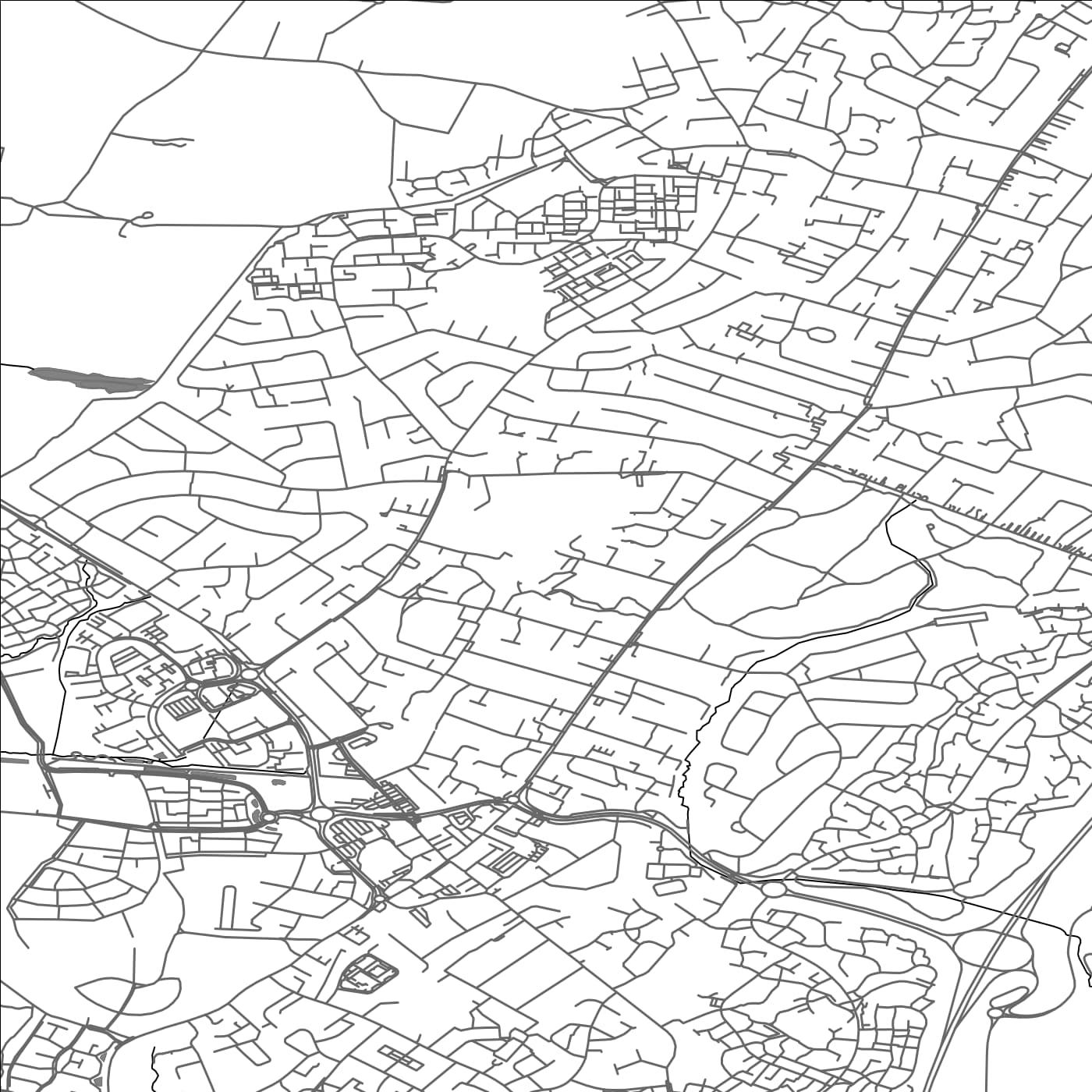 ROAD MAP OF WATERLOOVILLE, UNITED KINGDOM BY MAPBAKES