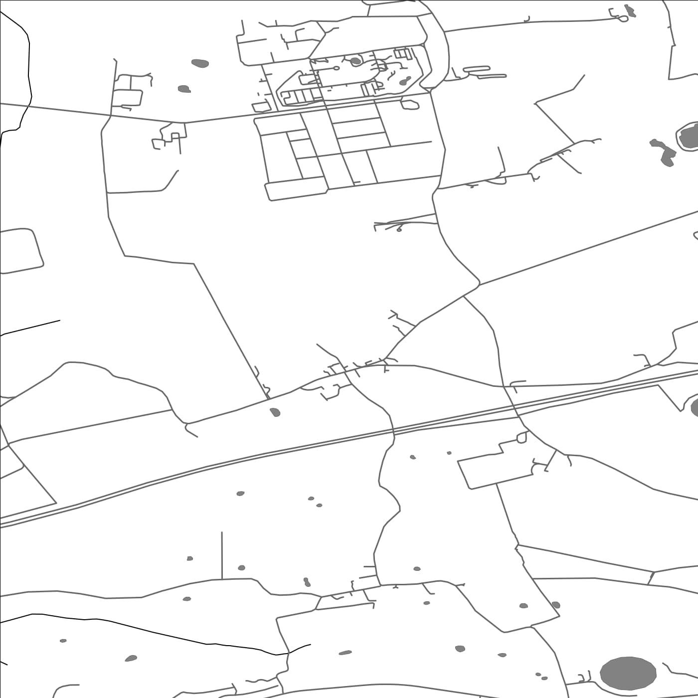 ROAD MAP OF WEETON-WITH-PREESE, UNITED KINGDOM BY MAPBAKES