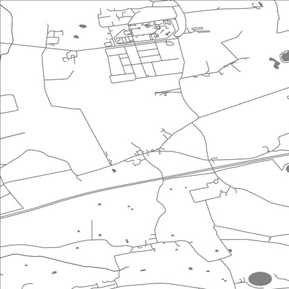 ROAD MAP OF WEETON-WITH-PREESE, UNITED KINGDOM BY MAPBAKES