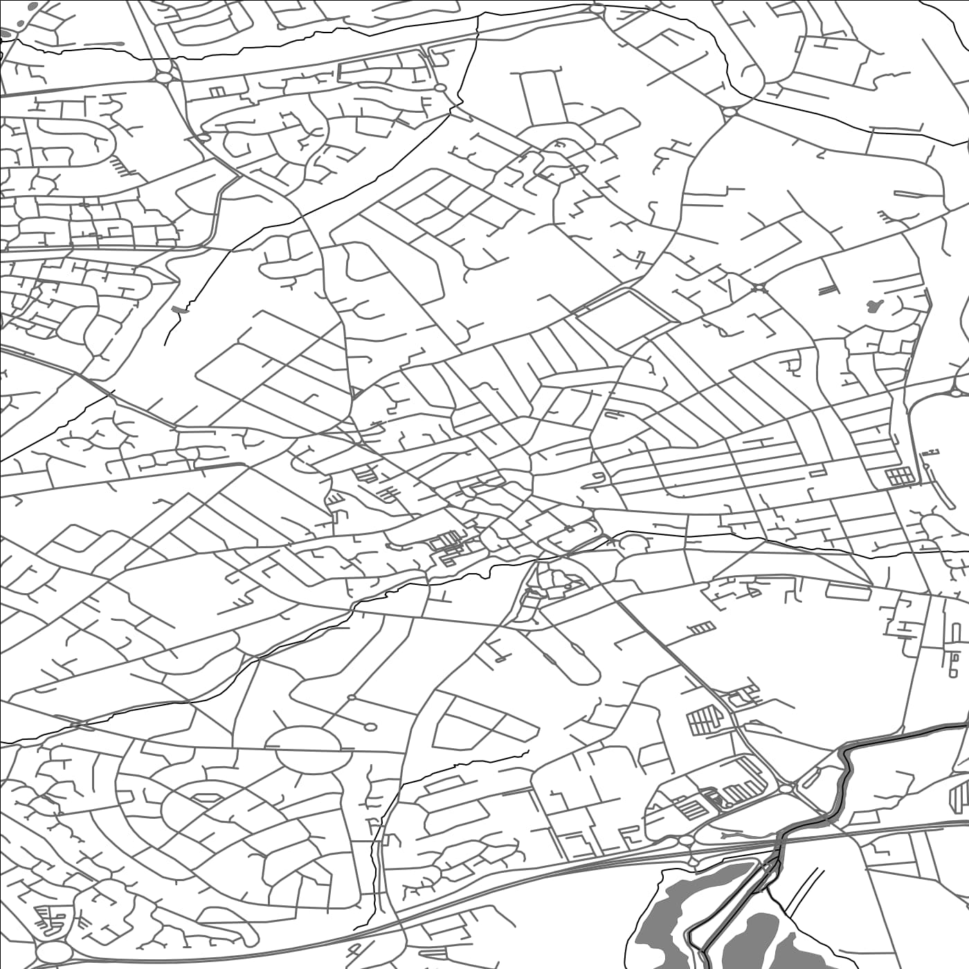 ROAD MAP OF WELLINGBOROUGH, UNITED KINGDOM BY MAPBAKES