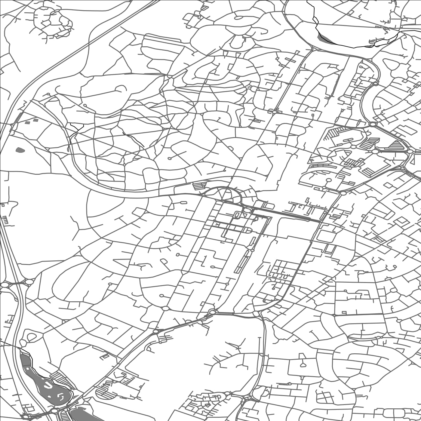 ROAD MAP OF WELWYN GARDEN CITY, UNITED KINGDOM BY MAPBAKES