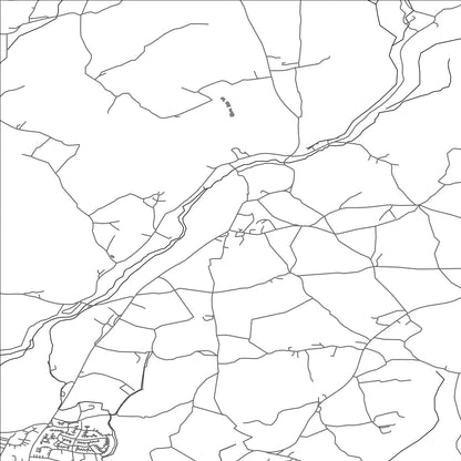 ROAD MAP OF WENDRON, UNITED KINGDOM BY MAPBAKES