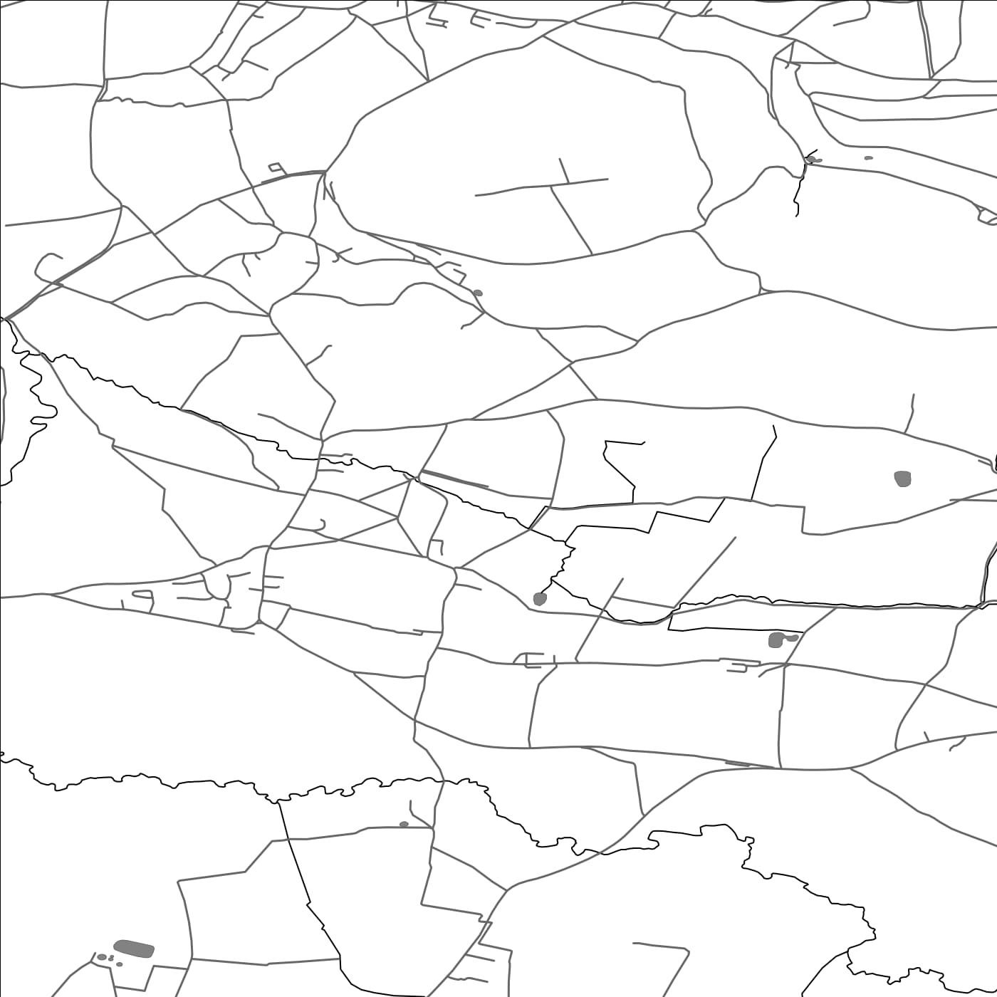 ROAD MAP OF WEST AND MIDDLE CHINNOCK, UNITED KINGDOM BY MAPBAKES