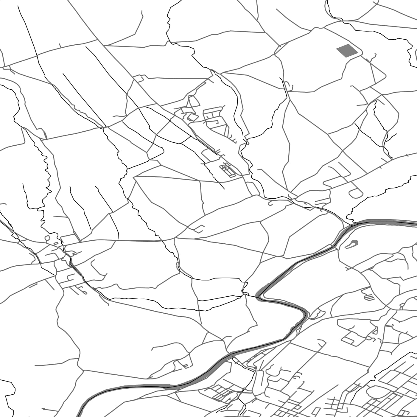 ROAD MAP OF WEST BRADFORD, UNITED KINGDOM BY MAPBAKES