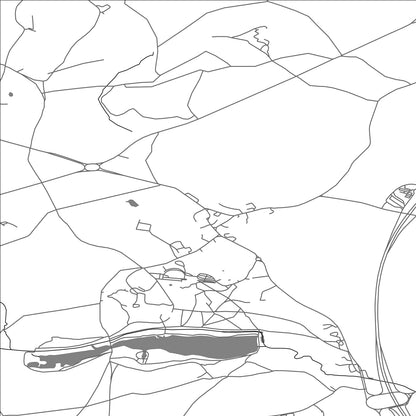 ROAD MAP OF WEST BRETTON, UNITED KINGDOM BY MAPBAKES