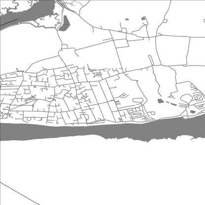 ROAD MAP OF WEST MERSEA, UNITED KINGDOM BY MAPBAKES