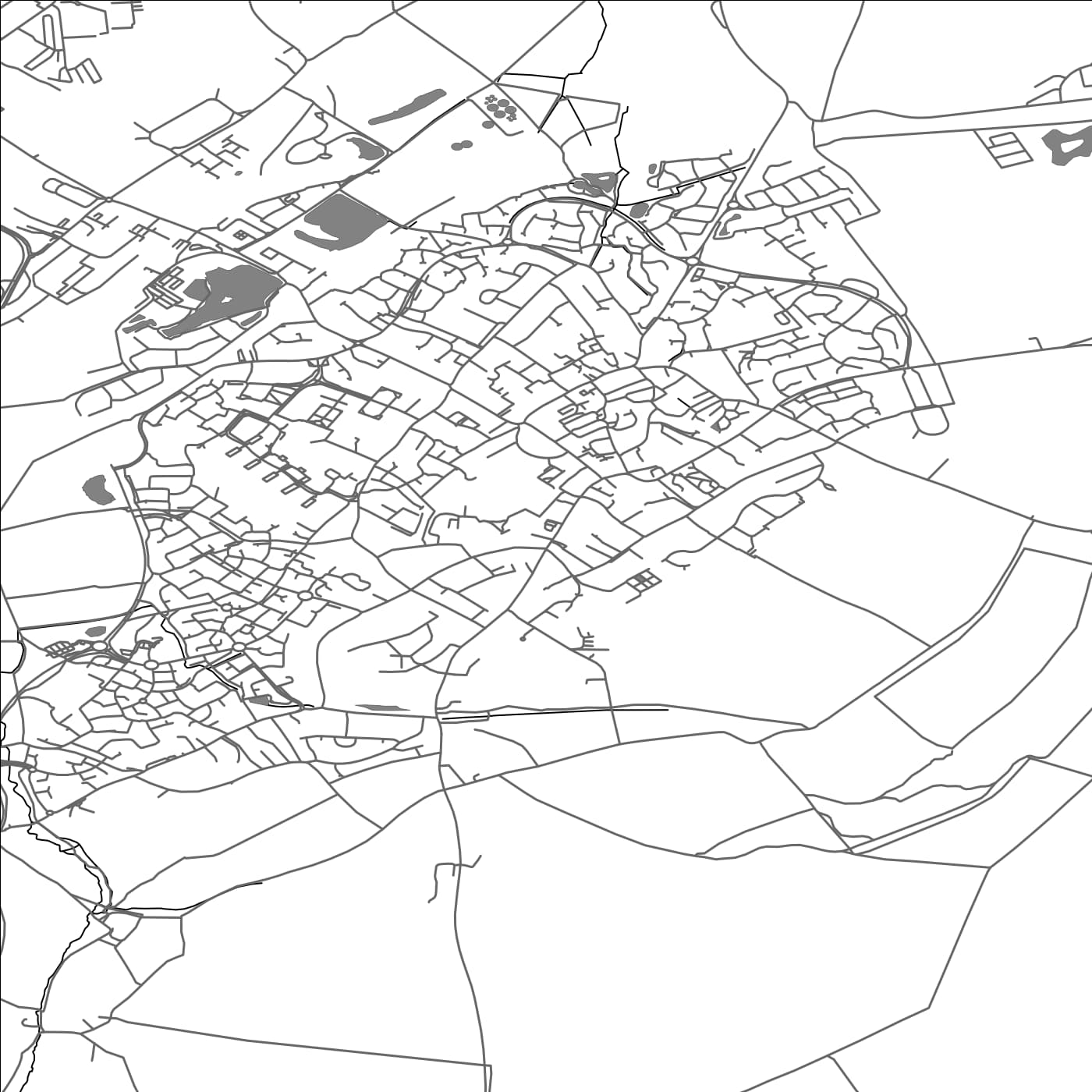 ROAD MAP OF WESTBURY, UNITED KINGDOM BY MAPBAKES