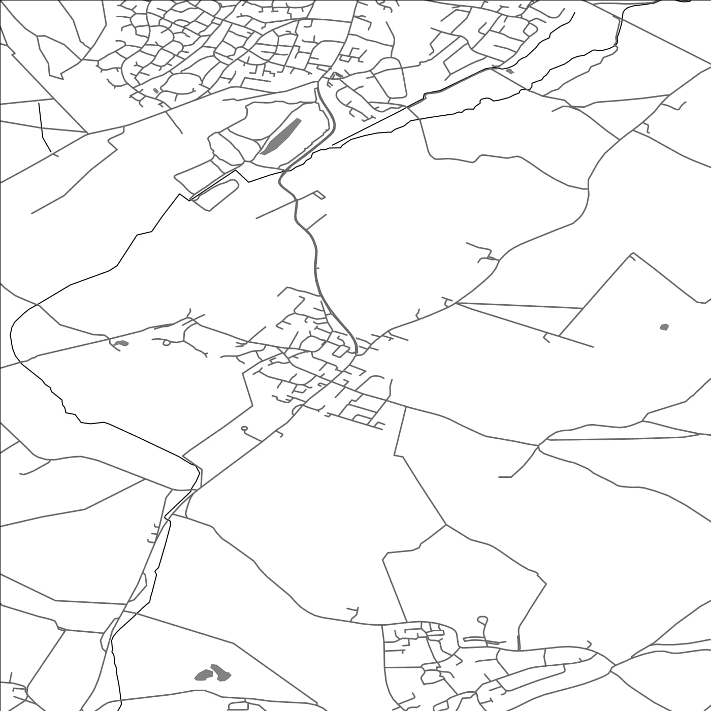 ROAD MAP OF WESTONING, UNITED KINGDOM BY MAPBAKES