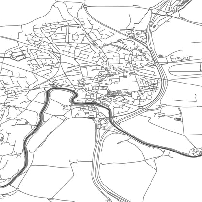 ROAD MAP OF WETHERBY, UNITED KINGDOM BY MAPBAKES